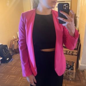 Hot pink blazer by Katherine Barclay